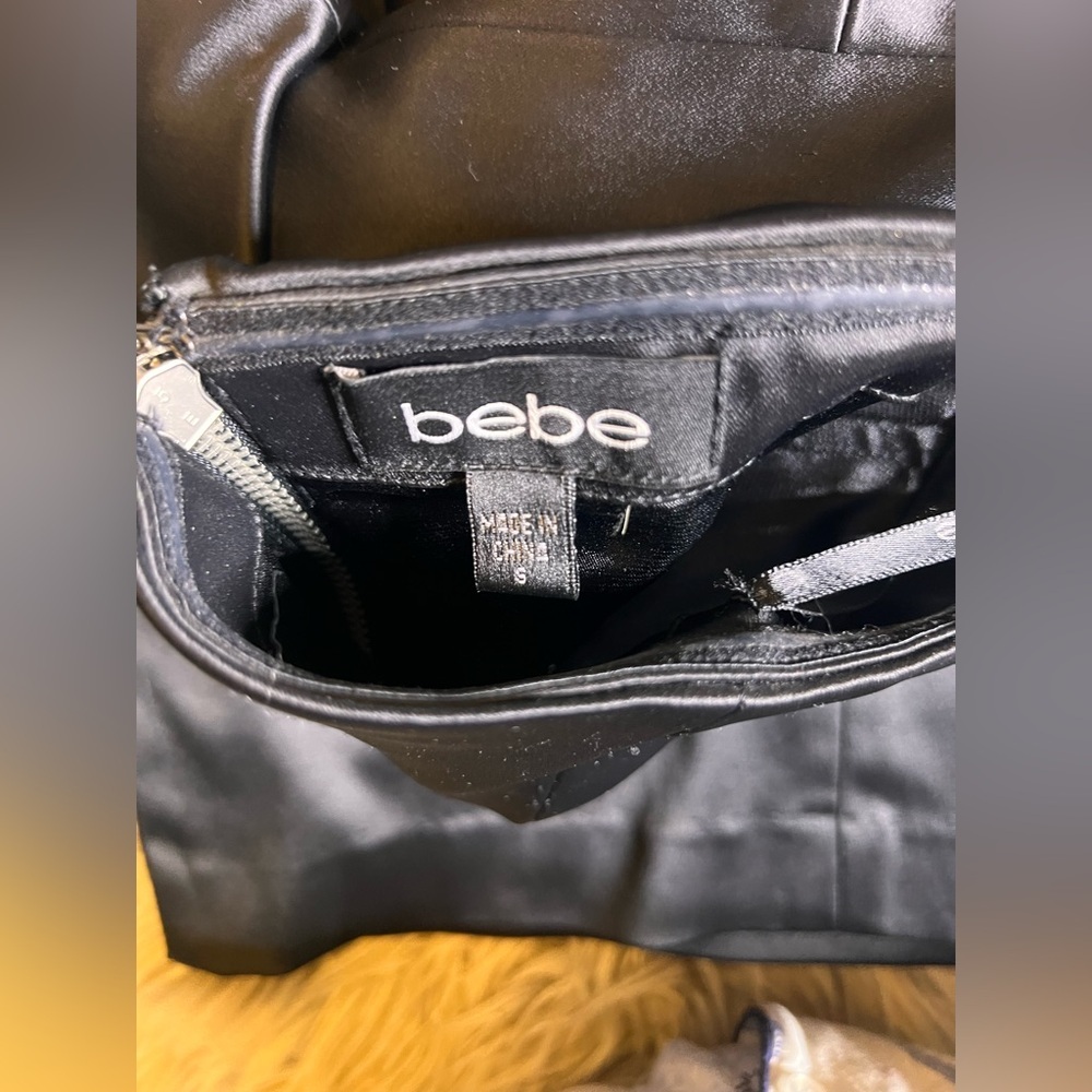 Vintage Bebe peplum pencil dress with bow - Picture 5 of 5